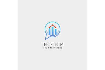message chat forum accounting financial logo template