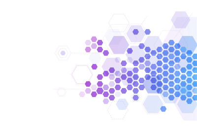 Abstract hexagonal molecular grid. Medicine research, chemistry molecu