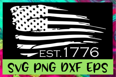 Est. 1776 America USA United States SVG PNG DXF &amp; EPS Design Files