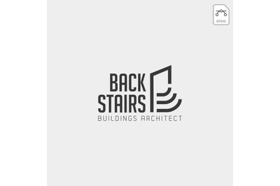 Stairs Architect logo vector template