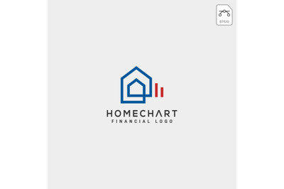 home chart statistic logo vector