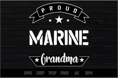 Proud Marine Grandma SVG Design