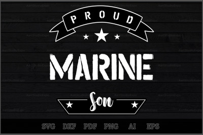 Proud Marine Son SVG Design