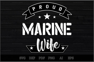 Proud Marine Wife SVG Design