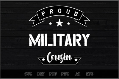 Proud Military Cousin SVG Design