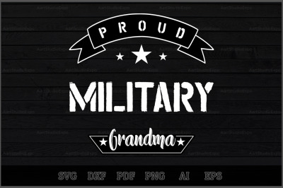 Proud Military Grandma SVG Design