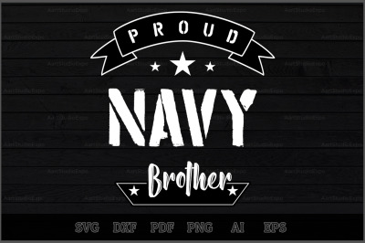 Proud Navy Brother SVG Design