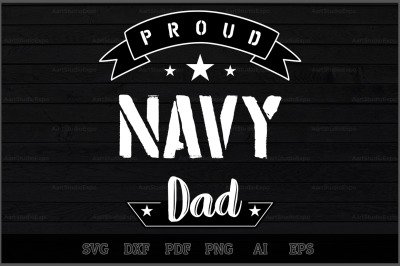 Proud Navy Dad SVG Design