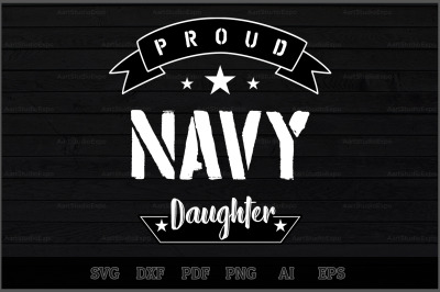 Proud Navy Daughter SVG Design