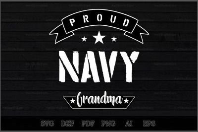Proud Navy Grandma SVG Design