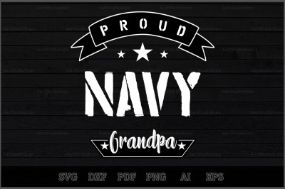 Proud Navy Grandpa SVG Design