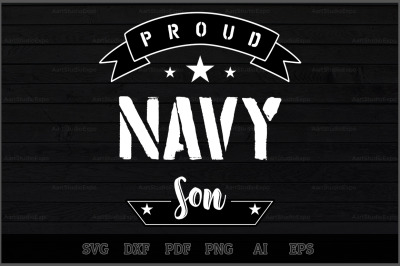 Proud Navy Son SVG Design