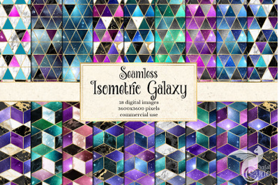 Isometric Galaxy Digital Paper