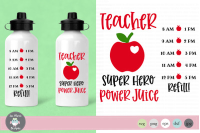 Teacher water bottle svg, teacher gift svg