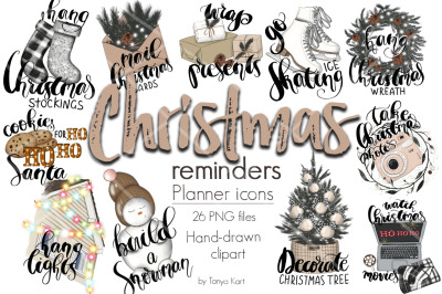 Christmas Reminders Planner Icons