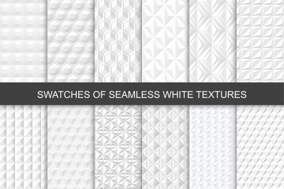 Seamless White 3d Textures. Swatches
