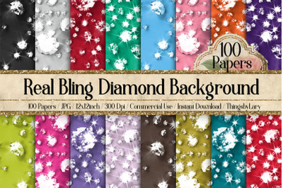 100 Bling Bling Shimmering Real Diamond Background Digital Images