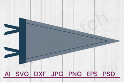 Pennant Flag- SVG File, DXF File