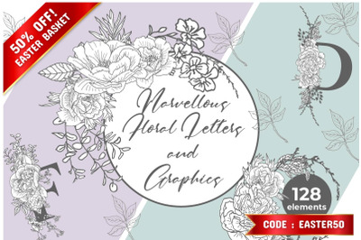 Marvellous Floral Letters and Graphics