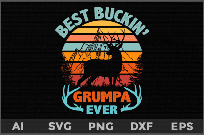 Best Buckin&#039; Grumpa Ever svg, father&#039;s day deer svg, Deer Hunting svg
