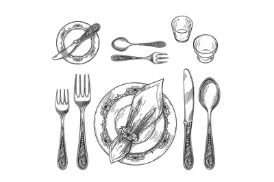 Table setting drawing