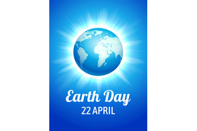 Earth Day blue poster