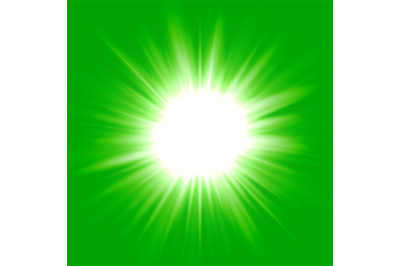 Green flash star background