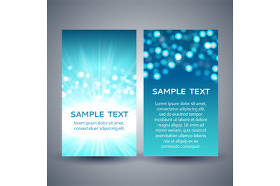 Blue bokeh flyer templates