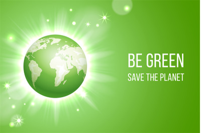 Green eco earth background