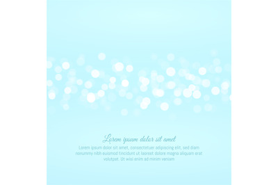 Light blue bokeh background