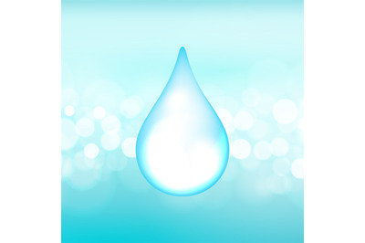 Water drop on boken lights background