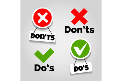 Do and dont icons