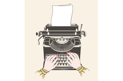 Copywriter concept vintage illustration