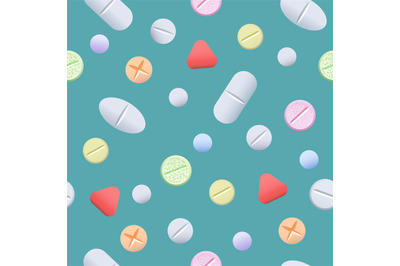 Pills seamless pattern