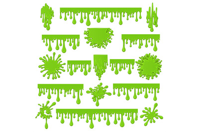 Green slime isolated on white