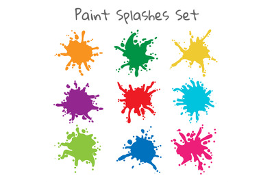 Colorful paint splatters