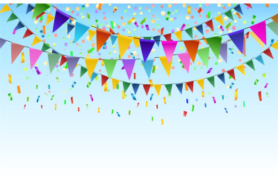 Festival triangular flags background