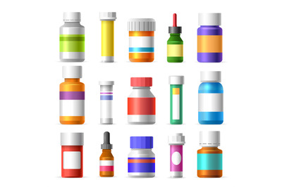 Medicine bottles set