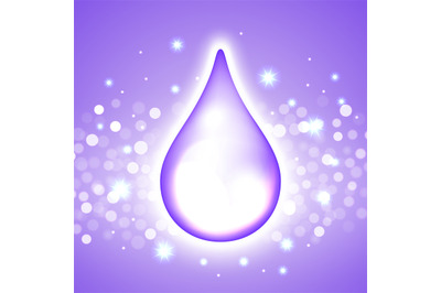 Water drop on boken lights background