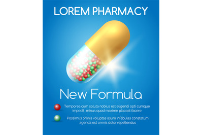 Pharmacy poster with pill