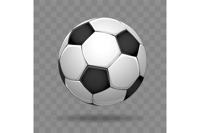 Soccer ball isolated on transparent background