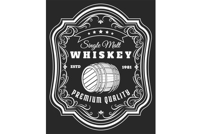 Whiskey barrel label