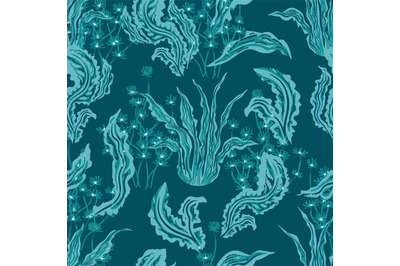 Seaweed seamless pattern