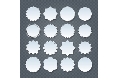 Papercut Sticker Set on Transparent Background