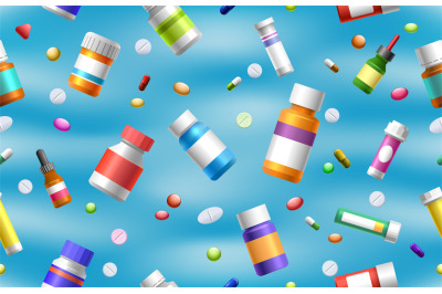 Pills seamless pattern