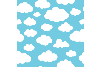 Clouds blue pattern