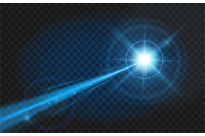 Blue laser beam isolated