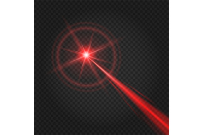 Red laser beam