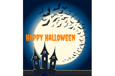 Halloween bats poster