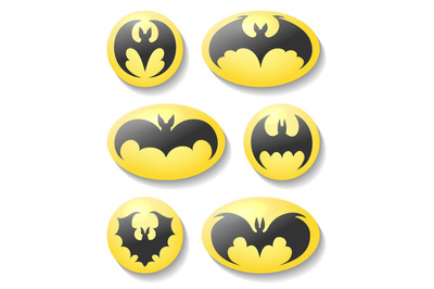 Bat buttons set